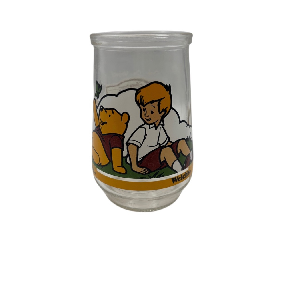 Vintage Winnie the Pooh & Christopher Clear Glass Welch Jar - Picture 2 of 5